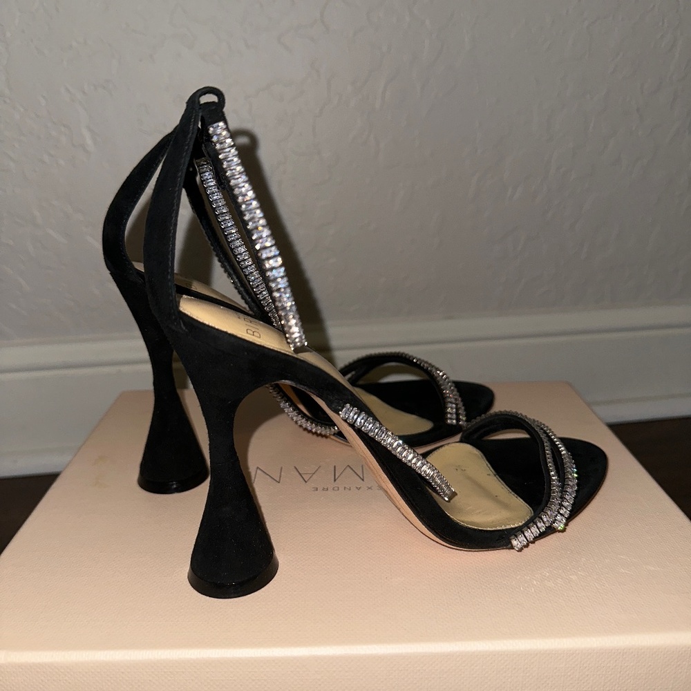 Alexandre Birman Belle Crystal-Embellished Suede Sandals